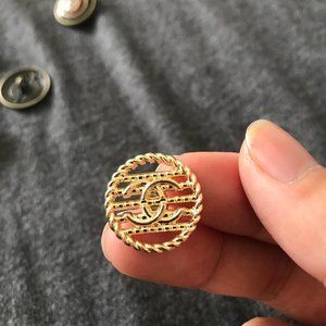 20mm Authentic Chanel Coat Buttons Stamped 10pcs